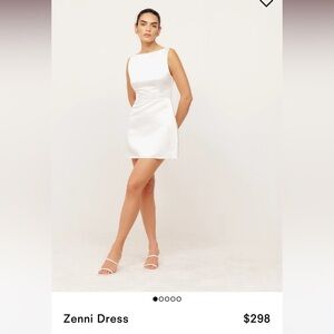 Reformation Zenni Dress white silk